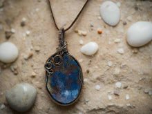 Load image into Gallery viewer, Wire Wrapped Azurite-Malachite and Copper Ore Necklace