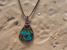 Load image into Gallery viewer, Wire Wrapped Polished Turquoise Necklace