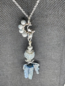 Wire Wrapped Kyanite Jasper Necklace