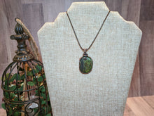 Load image into Gallery viewer, Wire Wrapped Green Magnesite Necklace
