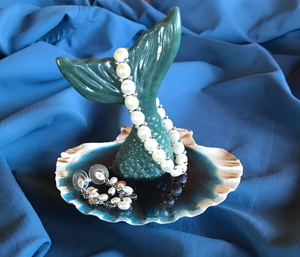 Mermaid Tail Resin Jewelry Holder