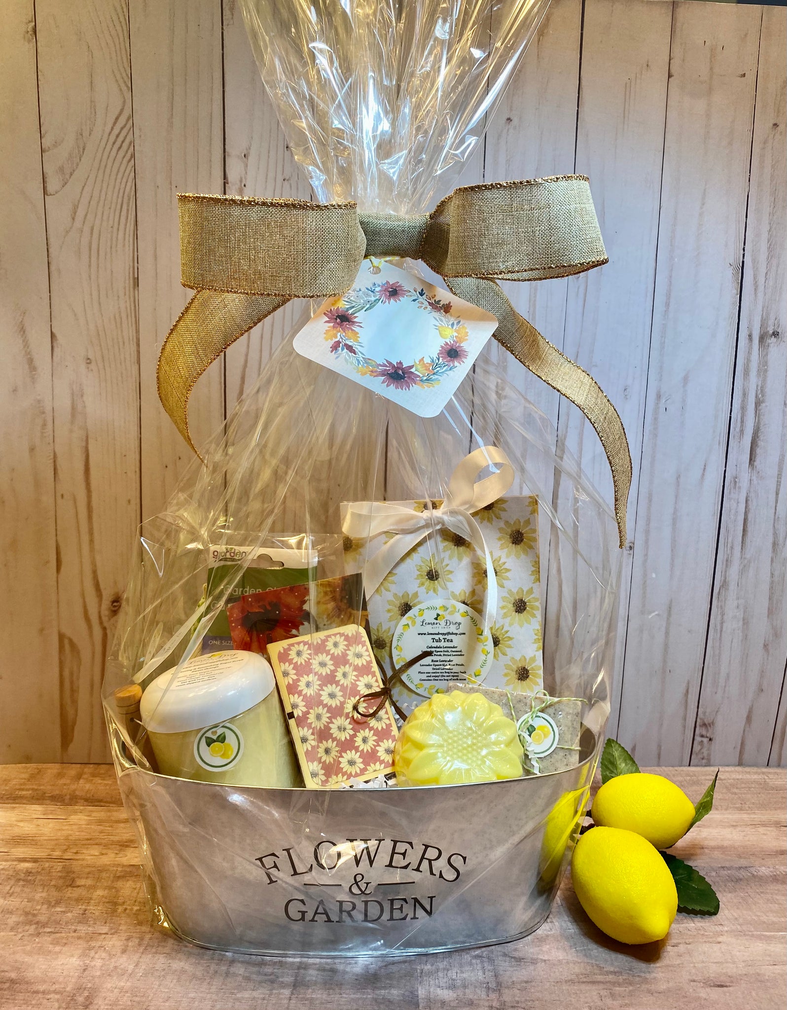 Medium Gift Basket: Pure Honey, Beeswax Candles, Soap, Lip Balm Wildflower & Tupelo